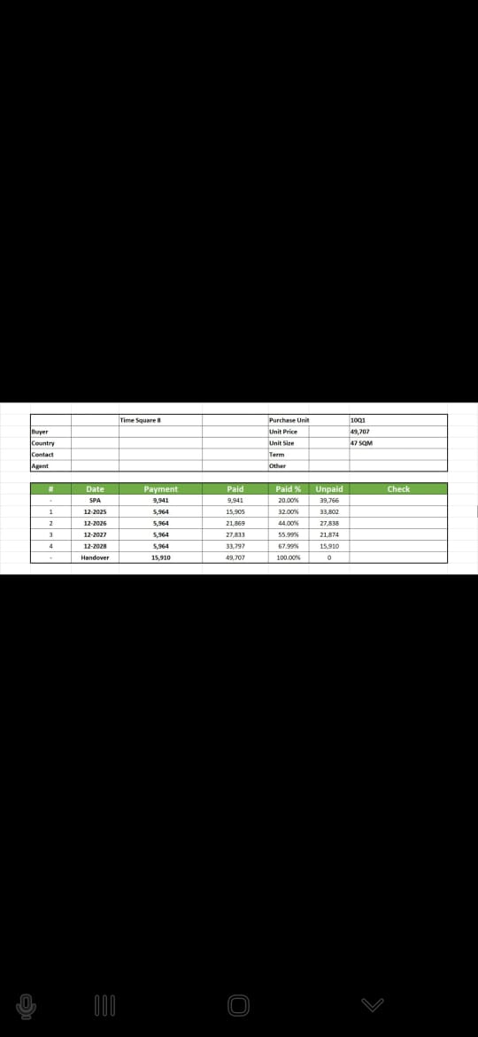 Plan płatności TS10